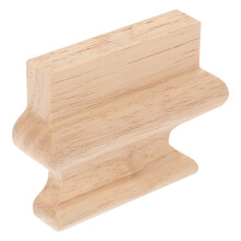 4Stk Möbelapplikationen Holz Hellbraun Geschnitzte Dekoration Elegant