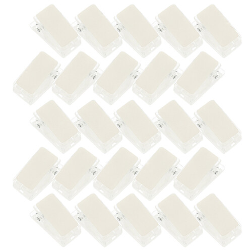 175Pièces Clips Nom Badge Adhésifs Transparants Plastique