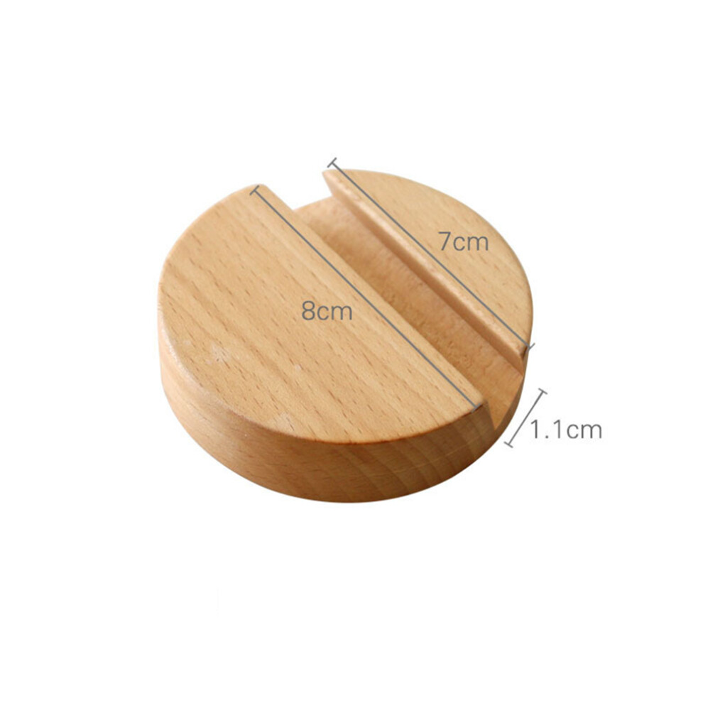 2Pcs Wooden Cellphone Holder Stand For Universal Smartphone Use Beige 3642752431823