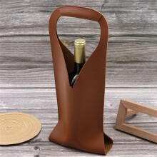 Leather Wine Bag Wine Bottle Holder Champagne Hand Bag Gift Bag for Christmas Wedding Travel Birthday C