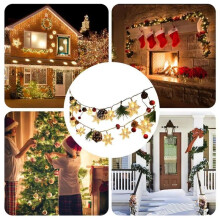 20 Leds Sneeuwvlok Slinger Fairy Lights Batterij Aangedreven Kerstboom Vakantie Garland Nieuwjaar Slaapkamer Decoratie B