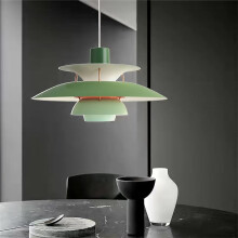 Pendelleuchte 30CM Aluminium Dekorative Pendelleuchte Schirm Led Hängelampe Wohnzimmer Deckenleuchter Laterne Küche B