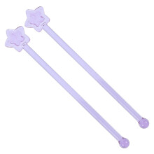 8Pcs Lavender Glass Cocktail Stir Stirrers Reusable Coffee Mixing Rods