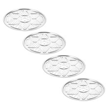 12Pcs Home Use Stainless Steel Steaming Trays Multi-Hole Design Silver