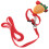 4Pcs Red Nylon Plush Bunny and Hamster Harness Leash Set 1