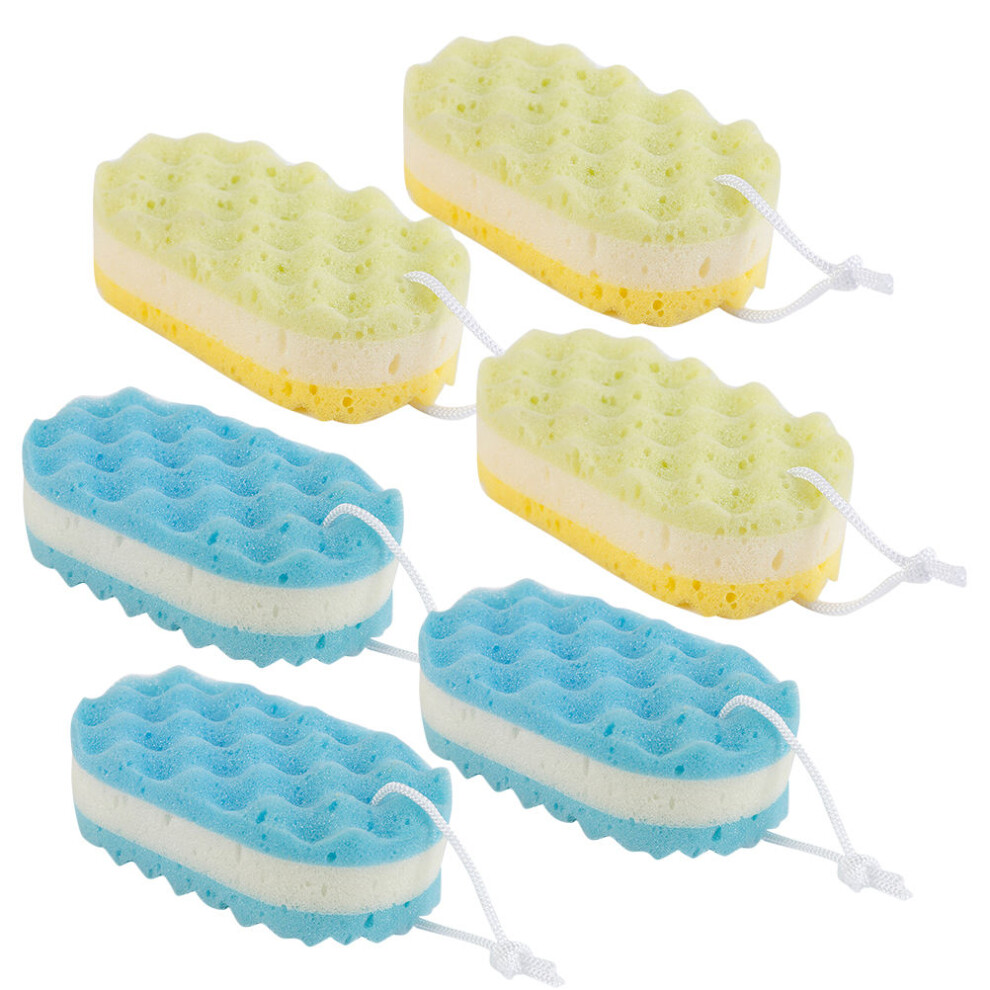 Inoomp 30Pcs Assorted Color Shower Sponges Soft Sponge Bath Body Scrubber Set