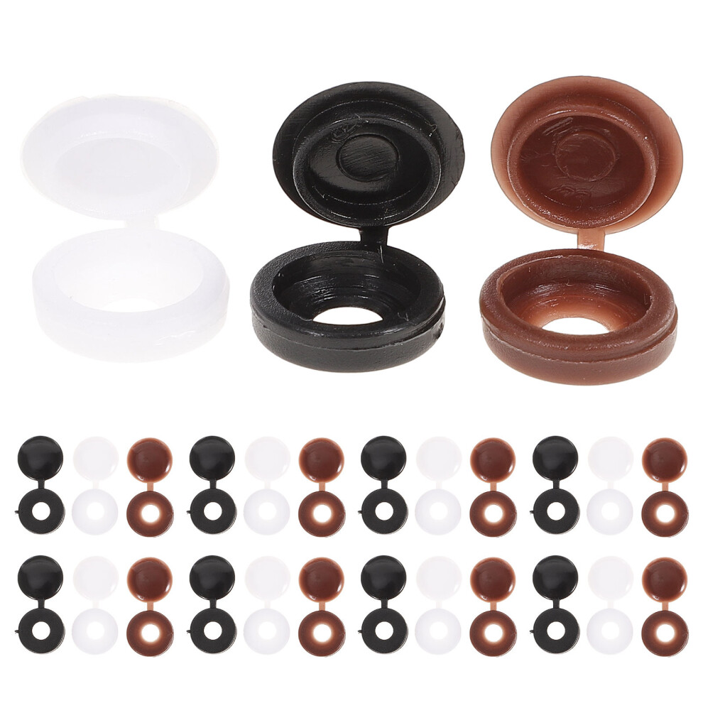 720Pcs Plastic Screw Cover Caps Hinged Black Screw Hole Protectors 3642752475629