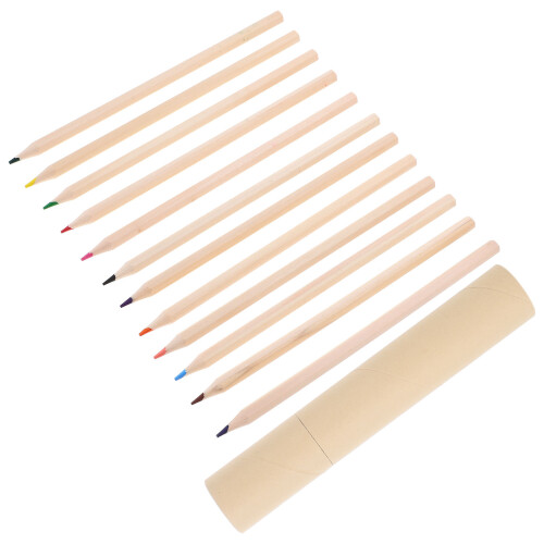 12Pièces Crayons Couleur Bois Couleur Vive Pour Et