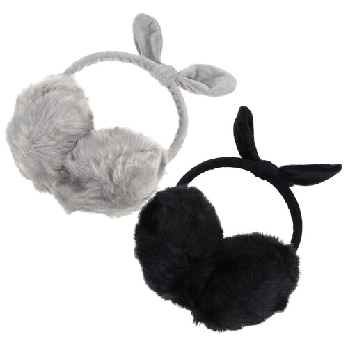 8Pcs Plush Winter Ear Muffs Stretchable Ear Covers Assorted Colors