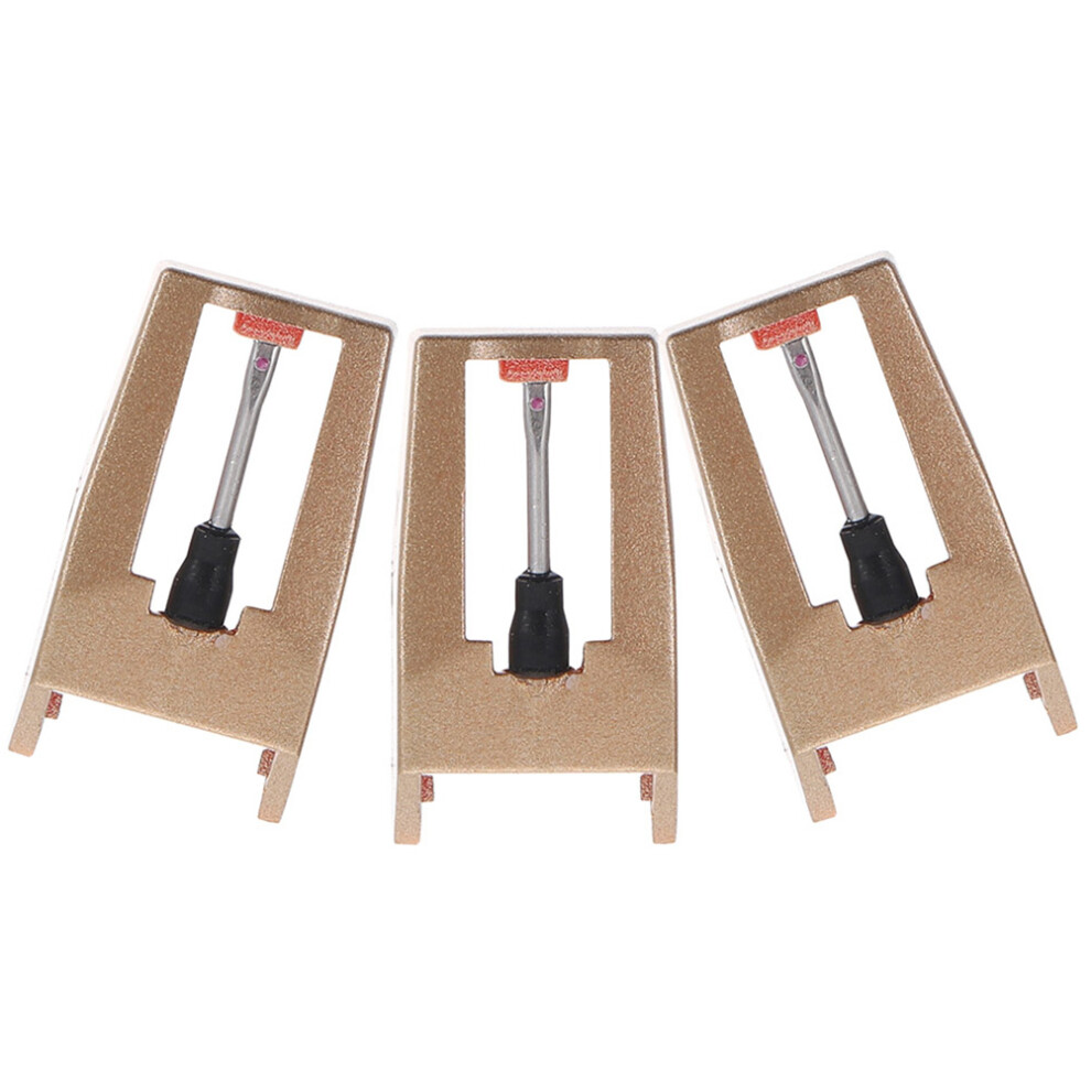 12Pcs Lightweight Turntable Needles Replacement For Phonograph Records Red 3642752471997