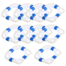 50Pcs Blue Mini Swim Rings Plastic Life Buoy Ornaments for Decoration