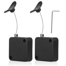 10Stk Retractable Fernbedienung Kabel Diebstahlschutz Schwarz Metall