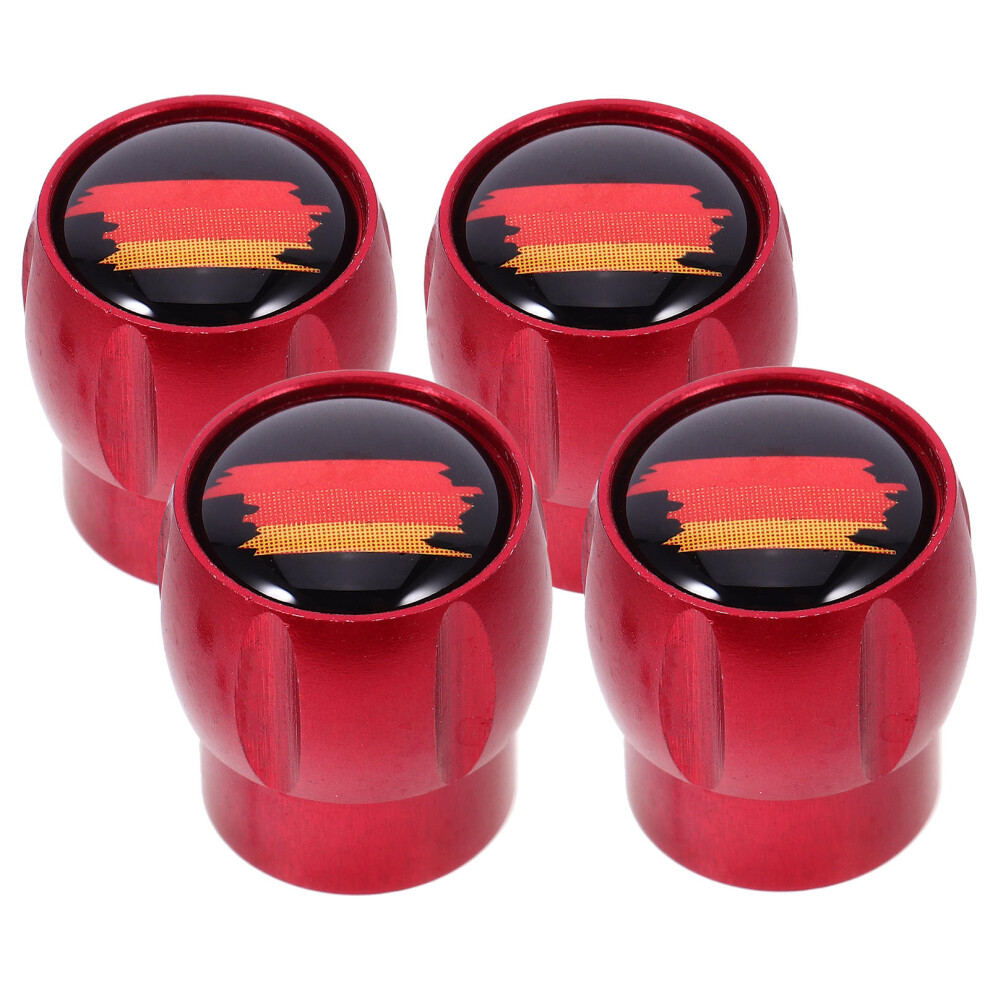 16Pcs Aluminum Universal Tire Valve Caps For Cars And Motorcycles Red 3642539575764