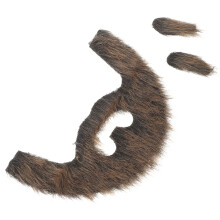 2Ensembles Accessoires De Barbe Et Sourcils En Tissu Pour Déguisement