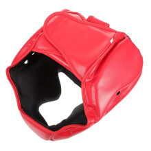 2Pièces Casque De Combat Rouge En Cuir Souple Protection Boxe Mixte