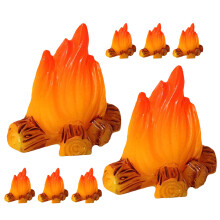 40Pièces Campfire Miniature Résine Orange Décorations Pour Camping