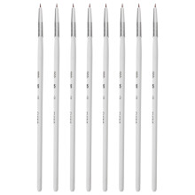 40Pièces Pinceaux Nail Art Plastique Doux Pour Styles Variés