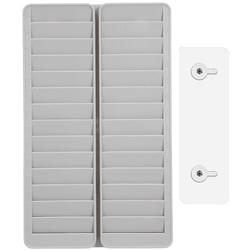 6Pcs Vertical Time Cards Rack Office Storage Plastic Cards Holder