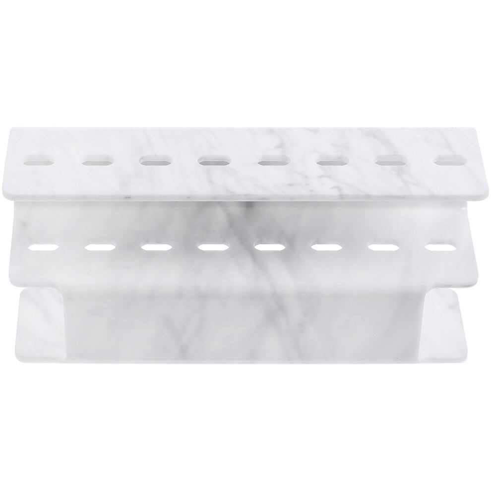 Inoomp 2Pcs Elegant Marble Pattern Acrylic Tweezer Display Rack With 8 Holes