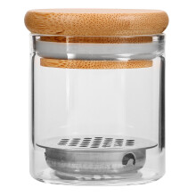 3Pièces Récipient Verre Et Bois Multi Pour Nettoyage Pinceaux Ongles