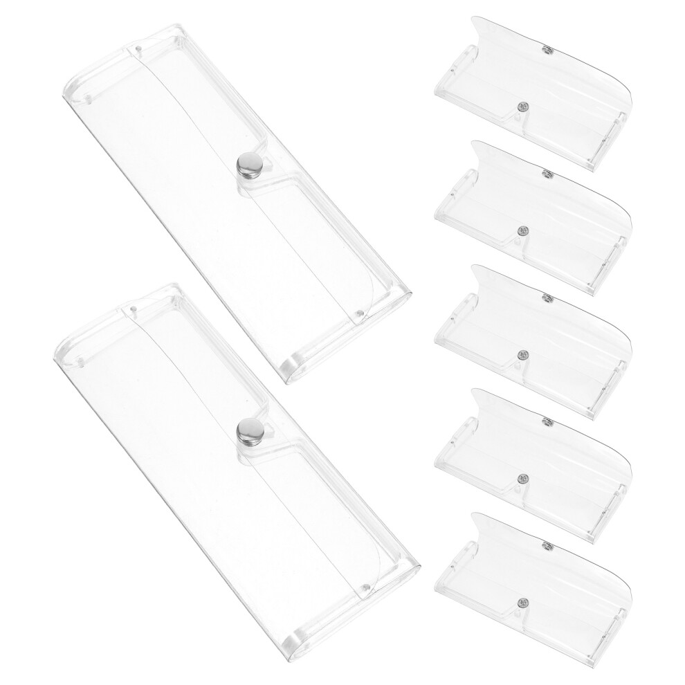 Iplusmile 42Pcs Portable Hard Sunglasses Case Plastic Travel Storage Transparent