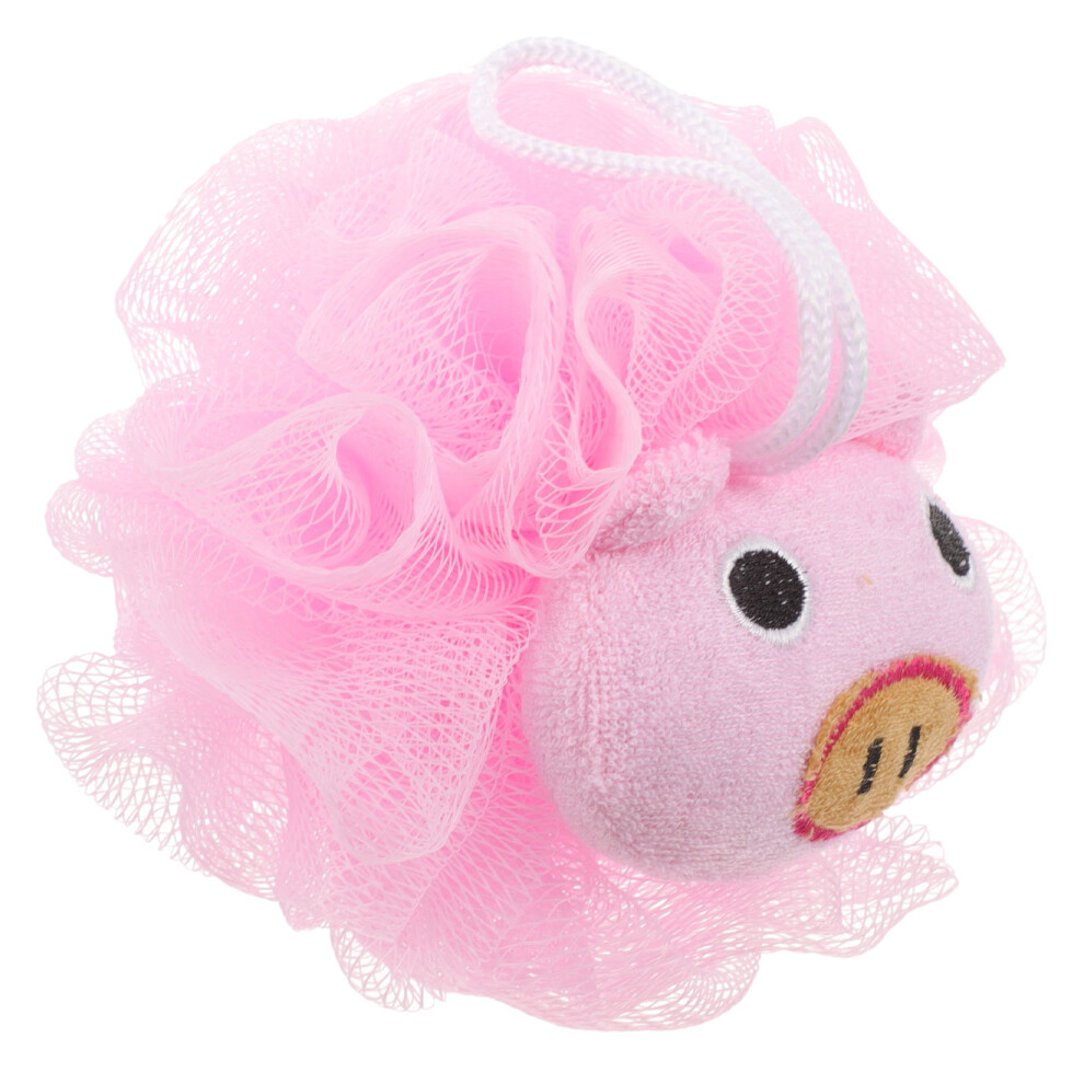 4Pcs Pe Bath Shower Loofah Balls Body Scrubbers For Home Use Pink Iplusmile