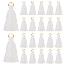 200Pcs White Decorative Tassels for Cellphone and Key Ring Accessories