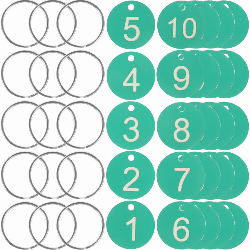 200Sets DIY Acrylic Tags Hanging Set with Iron Rings