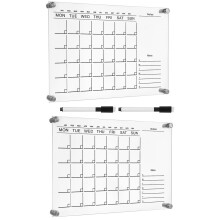 4Sets Multi-Use Transparent Acrylic Writing Board Home Office Supply