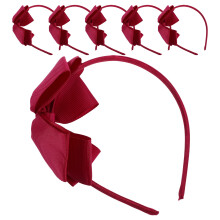 24Pcs Red Bow Headband Cute Hair Accessories for Girl Party Decoration