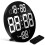2Pcs LED Digital Wall Clock Black with Alarm Calendar Remote Control 1