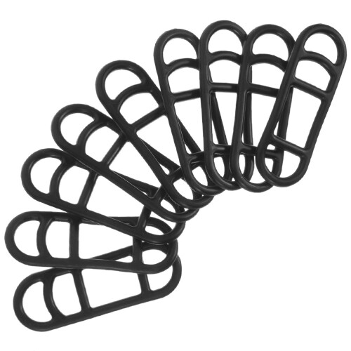 40Pcs Black Silicone Bike Light Mount Straps Flexible Flashlight Bands