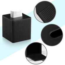 PU Leren Tissueboxhoes met Magnetische Sluiting, Vierkante Tissueboxhouder, Decoratieve Organizer voor Badkamer en Woonkamer