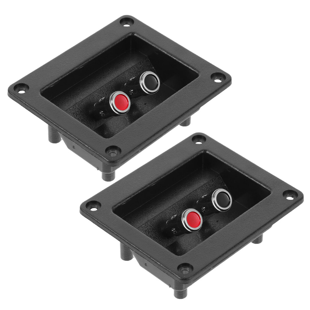 6Pcs Speaker Binding Post Terminals Black Abs For Diy Sound Systems 3642825003179