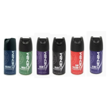 6 x 150ml Denim Mens MIXED Deodorant Body Spray Original Black Desire Azure