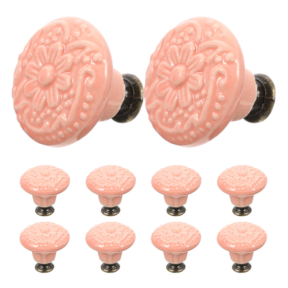 30Pcs Pink Ceramic Knobs For Kitchen Cupboard Drawer Handles 3642272451325