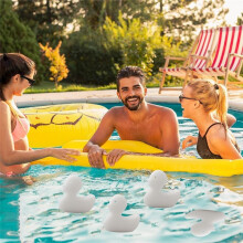 30Pcs White Duck Type Filter Sponge Oil Scum Sponge Filter Swimming Pool Oil Absorbing Duck Type for Pool Tub