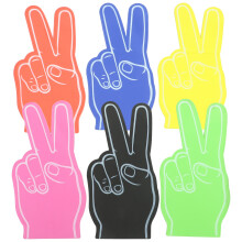 12Pcs Cheerleading Foam Hand Props Bulk Eva Foam Fingers for Parties