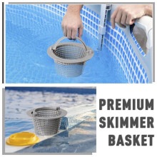 2st Poolskimmerkorg med Handtag,Lövborttagning Poolfilterbyteskorg för Rengöring Av Pooler,A