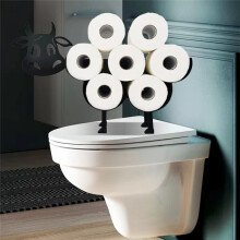 Suporte de Papel Higiênico de Metal Autônomo Suporte para Rolo de Papel Higiênico Decorativo Suporte para Papel Higiênico com Suporte de Vaca
