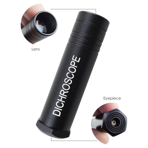Gemstone Calcite Dichroscope Trichoic Gem Gemstones Gemological Testing 15mm Diameter Heavy Handheld Gem Spectroscope