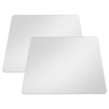 8Pcs Acrylic Mirror Stickers Self Adhesive Silver Wall Tiles for Home