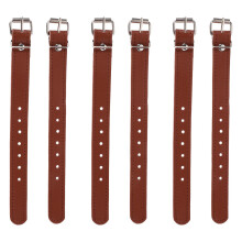 6Paires Sangles En Cuir Pour Panier Marron