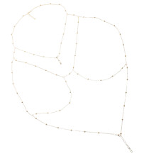 4Pcs Bikini Body Chains Gold Color Body Jewelry for Beach Party Wear