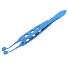 4Pcs Smooth Titanium Eyelid Tweezers Metal Forceps for Home Use