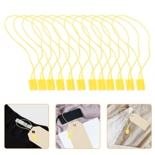 1900Pcs Yellow Hang Tag Strings Polyester PP Durable Clothes Tag Ties