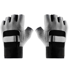 3Pairs Grey Anti-Slip Workout Gloves Half-Finger for Men and Women Gym