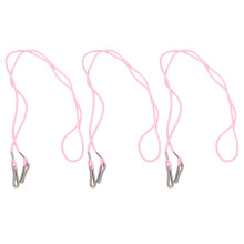 9Pcs Portable Pink Nylon Mitten Holder Clips with Wrist Strap for Kids