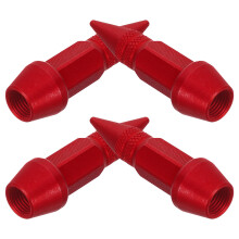16Pcs Car Tire Valve Stem Caps Red Aluminum Universal Truck