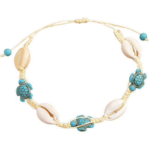4Pcs Stackable Shell Anklets for Women Ocean Beach Ankle Bracelets